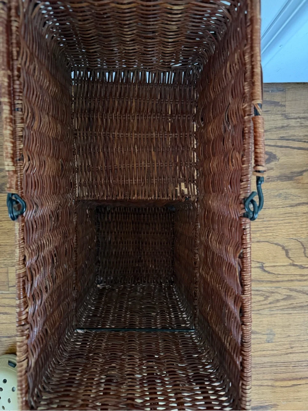 Vintage Wicker Stair Basket